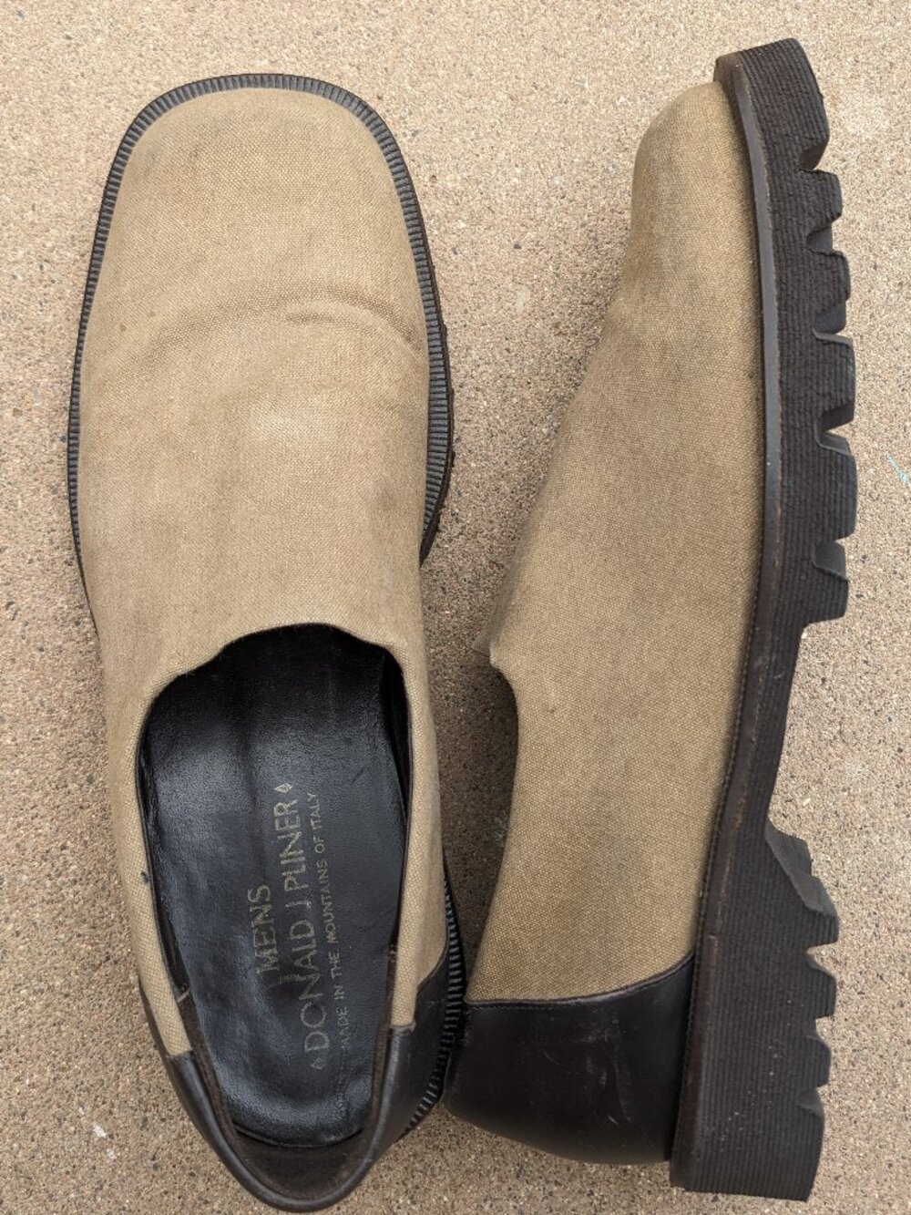 DONALD J PLINER Suede Lug Sole Loafers 10.5 - italy leather chunky y2k kenneth